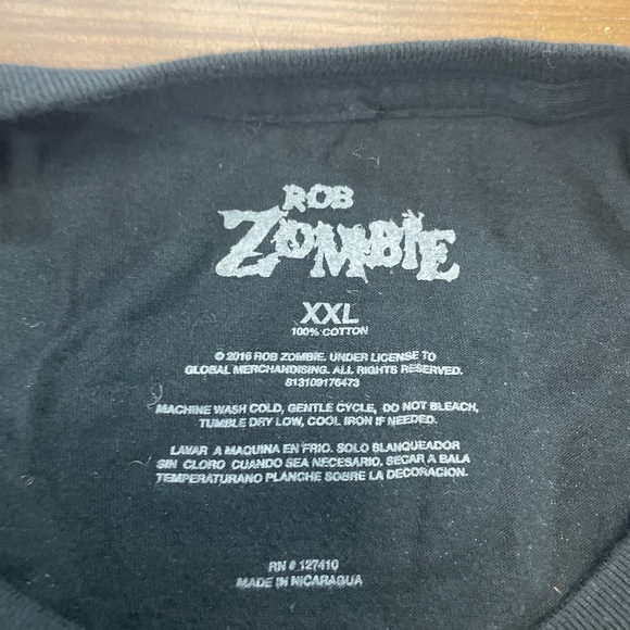 Rob Zombie Tour Shirt double sided size XXL NWOT - Picture 3 of 9